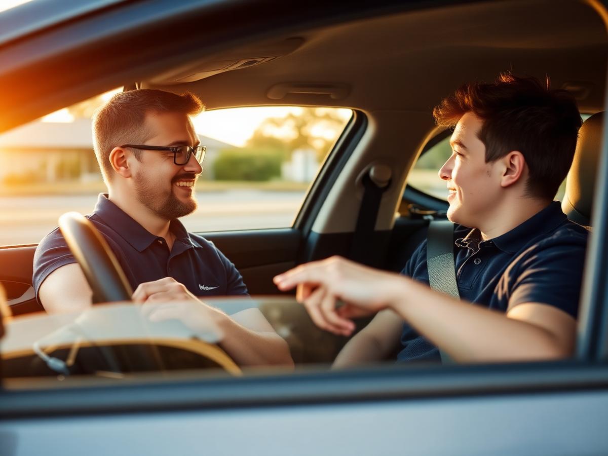 Yusra Driving School instructor coaching a student